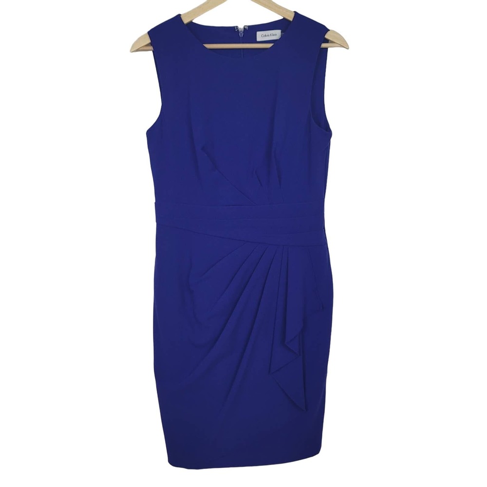 Calvin Klein Royal Blue Sleeveless Sheath Dress
